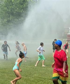 A much needed cool down provided by the Fairborn Fire Department!