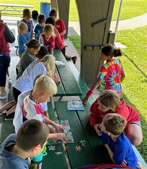 Which team can finish their puzzles first?