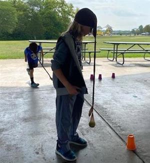 Our campers channeled their inner elephant. 