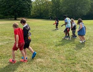 Have to sync with your partner in the three-legged race!