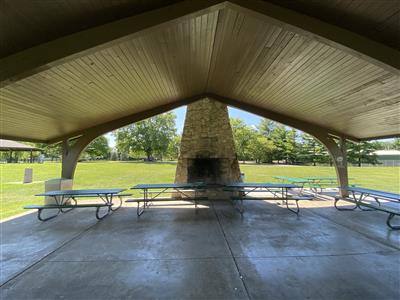 Community Park Shelter #2 fireplace