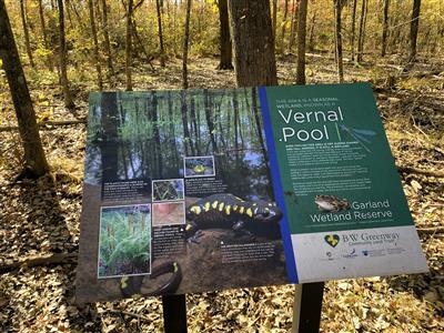 Garland Reserve Vernal Pool Sign