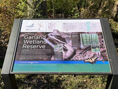 Garland Reserve Info Sign